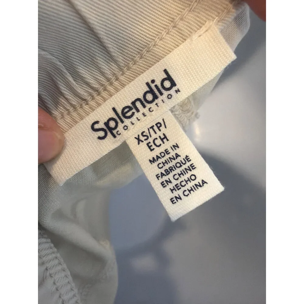 Splendid Cargo Mini Skirt Khaki Snap Front XS